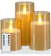 Homemory Realistic Flickering Flameless Candles, Battery Operated Candles with Remote Control and...