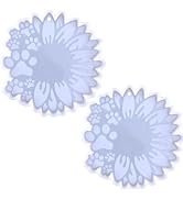 2Pcs Sunflower Dog Paw Keychain Silicone Molds,Epoxy Resin Molds Shiny Glossy Silicone Resin Mold...
