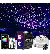 AKEPO 18W Twinkle+Meteor 2-in-1 Fiber Optic Lights, Dual Color Ports with 1300pcs+240pcs Meteor F...