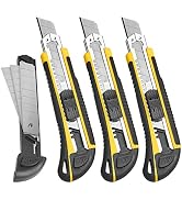 DOWELL Utility Knife Box Cutter Retractable Self Loading Heavy Duty Snap Off Quick Change Extra B...