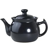 Lithium Porcelain Casserole with Lid Oven Safe, 1.5 Quart Teapot Heat resistant Ceramic Ceramic P...