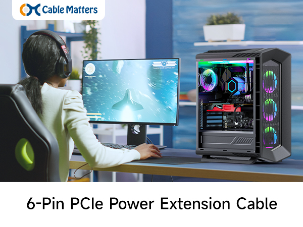 6 Pin PCIe Extension Cable