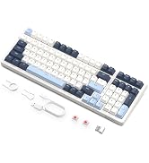 ATTACK SHARK K8 Wireless Mechanical Keyboard, Trip-Mode BT5.0/2.4G/Wired Gaming Keyboard 100 Keys...