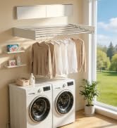 Petalux Wall Mounted Drying Rack for Laundry 31.5”