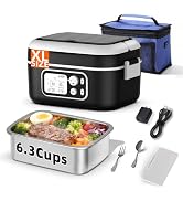Cordless Electric Lunch Box for Adults, 24,000mAh 100W Rechargeable Battery Powered Automatic Hea...