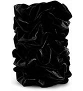 Velvet Scrunchies for Women – 8PCS Black Large Hair Ties – No Crease, Frizz-Free, Soft & Gentle E...