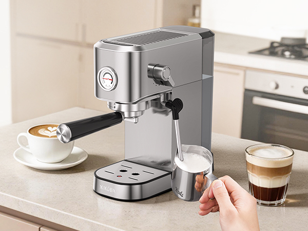 powerful steam wand 360 swivel froth milk latte art