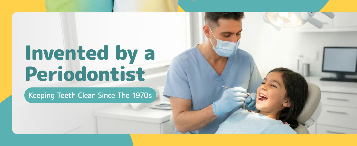 Peridotontist approved toothbursh invented for cleaning teeth since 1970s