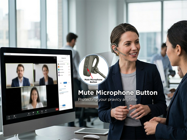 wireless earbud with mute and long range