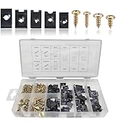 Polcatay 170 PCS Car U-Clip and Screw Kit, 9 Sizes Rust-Proof Fasteners for Dashboard Door Panel,...