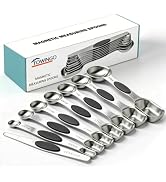 Magnetic Stainless Steel Measuring Spoons Set for Kitchen Cooking Baking | Dual Sided Kitchen Ute...