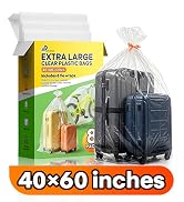 8 Pack 40x60 Inches Extra Large Clear Plastic Storage Bags, 2 Mil Heavy Duty Moving Bags for Car ...