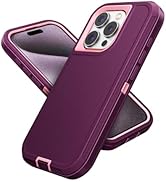 Jelanry Compatible with iPhone 15 Pro Max Case Heavy Duty Protective Rugged Phone Case, Full Body...
