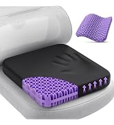 TushGuard Gel Seat Cushion for Long Sitting, Enlarged & Thickened Patent Design Office Chair Cush...