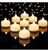 Amagic 12 Pack Timer Tea Lights Candles Battery Operated Candles with 6H Timer, Auto On Daily, Fl...