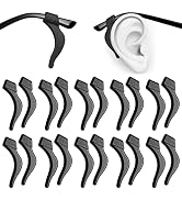 PTSLKHN Soft Silicone Eyeglass Ear Hooks, 10 Pairs of Non-Slip Eyeglasses Ear Grips for Glasses, ...