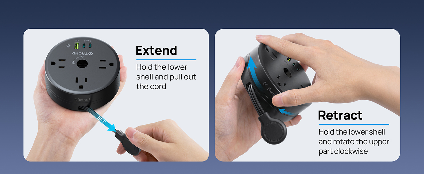 how to extend or retract the cord?