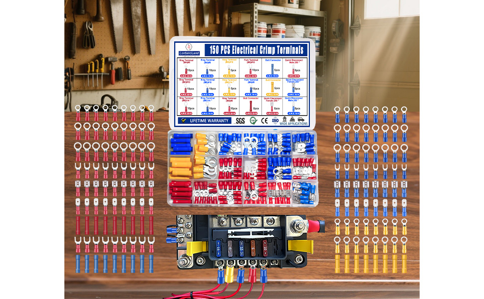 150PCS Mixed Quick Disconnect Electrical Insulated