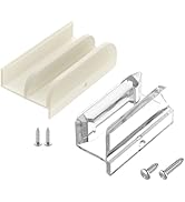 M6219 Sliding Shower Door Bottom Guide & Clear Acrylic Bottom Guide with Screw for Sliding Shower...