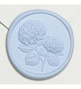UNIQOOO Wax Seal Stickers - 3D Hydrangea Floral Wedding Invitation Envelope Seal Stickers, 50 Pcs...