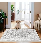 2x3 Hallway Washable Runner Rug : Vintage Soft Kitchen Bathroom Laundry Runner Non Slip Backing F...