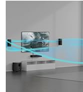 Wooden 5.1.2 Sound Bars, 4 Surround Speakers, 400W Peak Power, TV Speaker Surround Sound System, ...