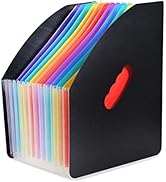 SAYEEC 13 Pockets Accordion File Organizer Desk Organizer Vertical Expanding File Folder Letter S...