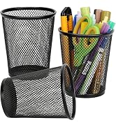 MaxGear Pen Holder for Desk, Premium Mesh Metal Pencil Holder Pen Cup Marker Holder Makeup Brush ...
