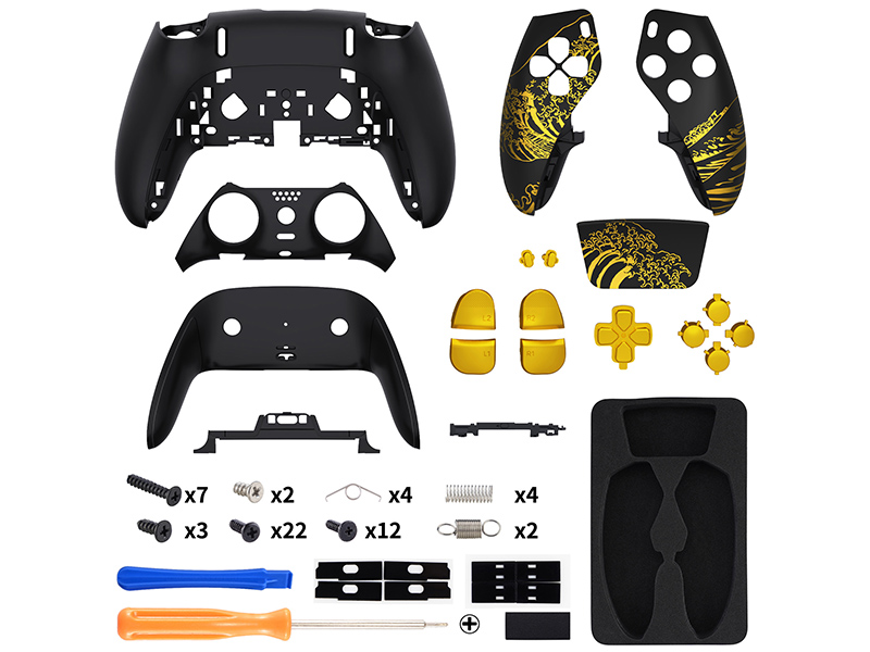 eXtremeRate Full Set Shell Buttons Touchpad Cover for PS5 Edge Controller Replacement Shell Plates