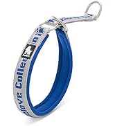 TRUE LOVE Soft Slip Dog Choke Collar Reflective Embroider Comfortable P-Chain Pet Collar for Larg...
