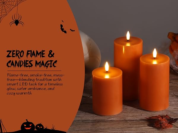flameless pillar candles
