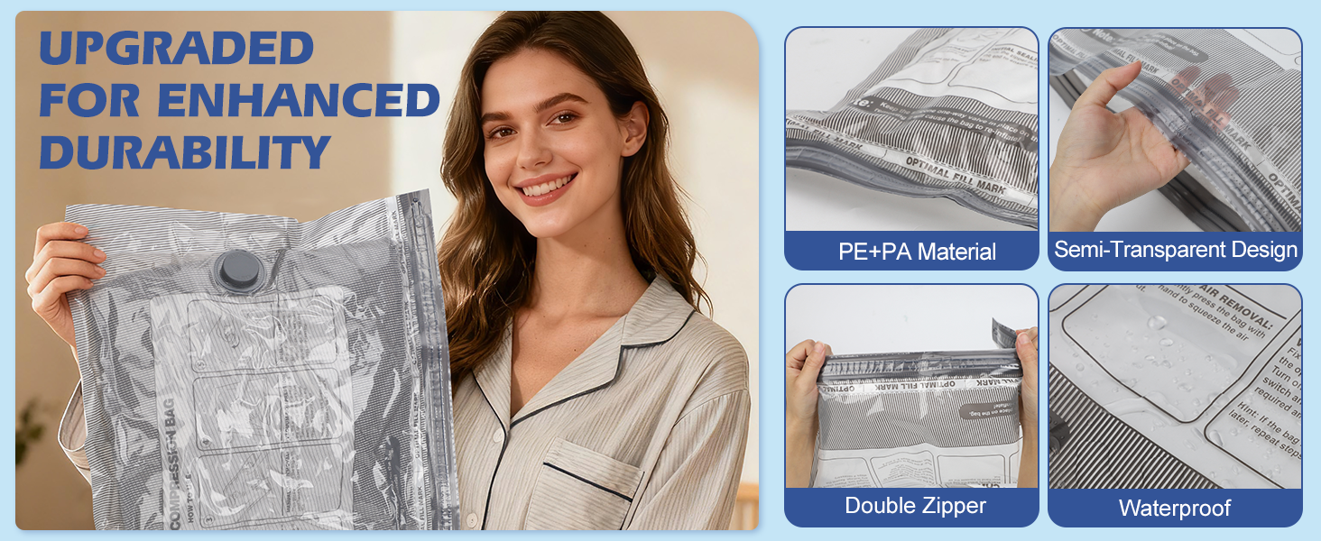 travel vacuum bags with pump