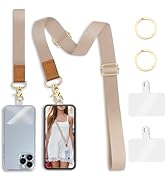 Yonlevres Phone Lanyard Crossbody Strap, Cell Phone Lanyards for around the Neck Wristlet Wrist S...