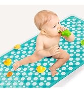 Bath Mat for Tub, 30 x 17 inch Non Slip Bathtub Mat Machine Washable Shower Mat with Suction Cups...
