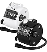 KTRIO Pack of 2 Colors Handheld Tally Counter 4-Digit Number Count Clicker Counter, Hand Mechanic...