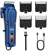 HIENA PRO Professional Hair Clipper for Men, Electric Barber Clipper & Trimmer, Cordless Recharge...