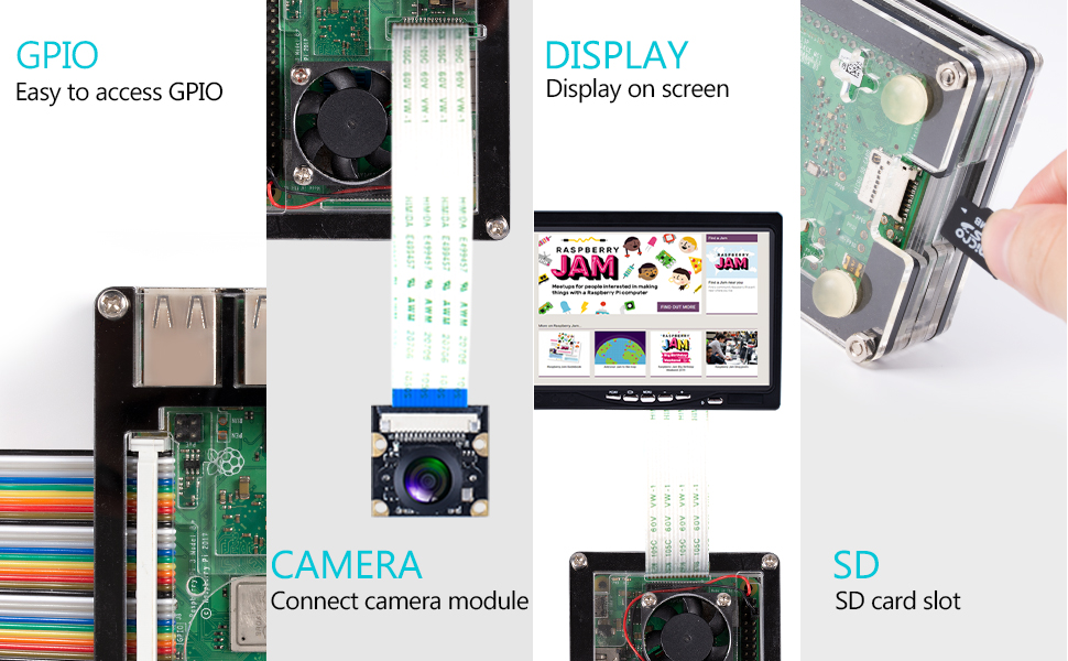 raspberry pi 3b case with fan raspberry pi3 case rasberry pi 3 case pi 3 b+ case raspberry pi case 3