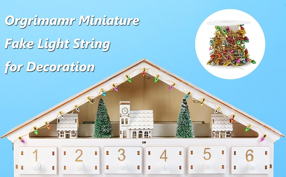 Orgrimmar Miniature Fake Light String DIY Craft Dollhouse Decoration