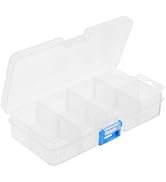 Healifty Plastic Storage Box 8 Grids Container Organizer Divider Grid Compartment with Lid for Je...