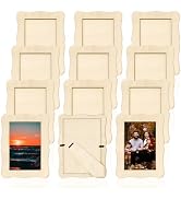 RYKOMO 12 PCS DIY Wood Picture Frames, Unfinished Solid Wood Photo Picture Frames 7.5 x 5.5 Inch ...