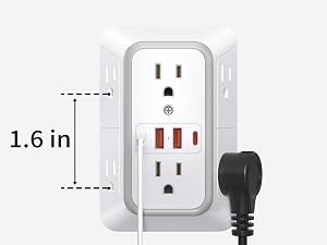 plug extender,6 outlet wall plug,standard electrical outlets