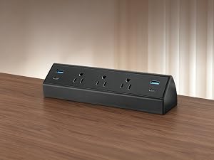 Desk Clamp Power Strip USB C 65W