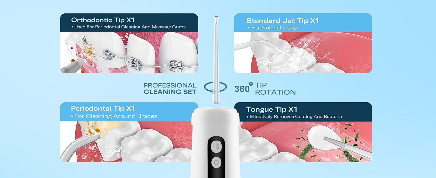 electric teeth cleaner waterflosser brand cordless water flosser rechargeable tooth cleaning kit