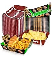 Gatherfun Football Party Supplies Kit for 36: Large Football Food Plates, Disposable Bowls,Nacho ...