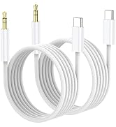 USB C to 3.5mm Audio Aux Jack Cable(3.3ft 2-Pack), Aux Cord for iPhone 17/16/15, Type C to 3.5mm ...