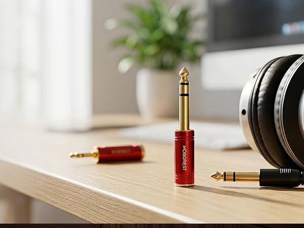 3.5mm to 1/4'' Stereo Audio Adapter, 3.5mm to 1/4'' (6.35mm) Headphone Adapter