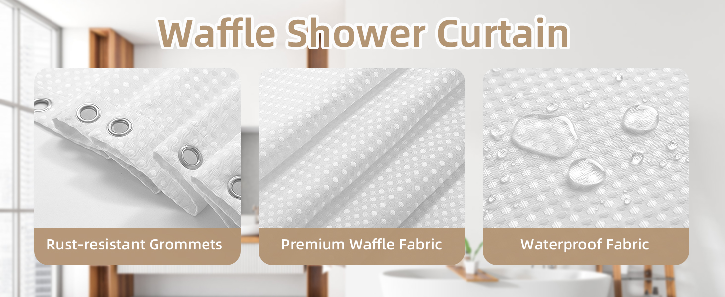 waffle shower curtain