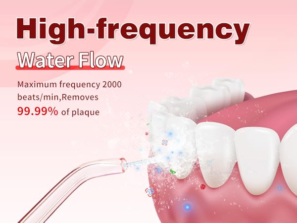 Tovendor electric flosser with High-frequency Water Flow remove 99.99% of plaque