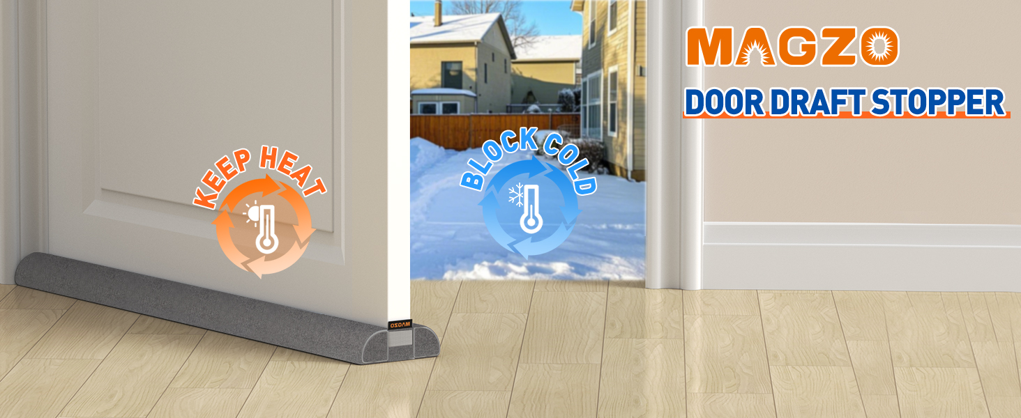 MAGZO Door Draft Stopper Adjustable Under Door Gap Filler