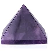 YATOJUZI 2" Amethyst Crystal Pyramid Natural Crystals and Healing Stones Amethyst Pyramids Purple...